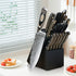 15-teilig Küchenmesser-Set | Block Schleifer & Rutschfeste Griffe